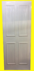 A SOLID CORE DOOR WITH FOUR PANELS READY TO BE FITTED
